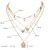 Import Vintage Multilayer Crystal Pendant Necklace Women Gold Color Beads Moon Star Horn Crescent Choker Necklaces Jewelry New from China