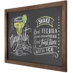 Vintage Wall Mounted Brown Wood Framed Blackboard Sign  Retail & Cafe Menu Board - 36 x 24inch