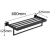 Import Wall Mounted Stainless Steel Bathroom Accessories Drying Towel Rack Shelf Holder Stand Single Black Bathroom Towel Racks from China