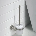Wall stainless steel bathroom hardware toilet brush and holder