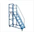 Warehouse Rolling Steel Step Ladder with Wheels