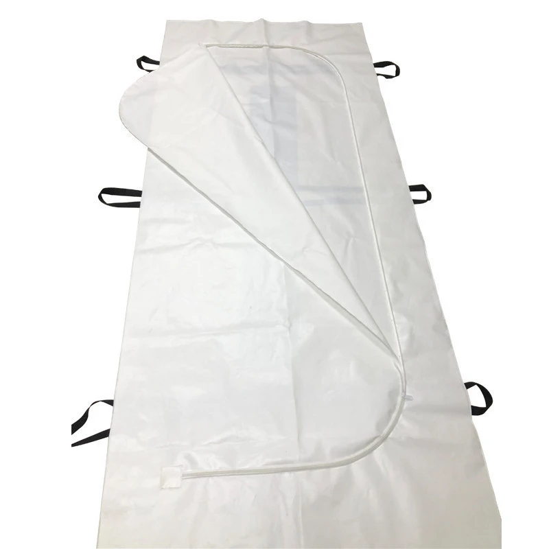 Waterproof PVC PEVA Funeral Corpse Mortuary Body Bag Stretcher Combo with 6 Handles Size 36&quot; x 90&quot; Cadaver Bag for Dead Bodies