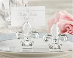 wedding favor party decoration--Gold color kissing bell wedding place name card holder