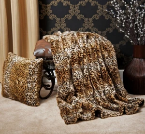 weighted leopard faux fur minky throw blankets soft faux fur blanket
