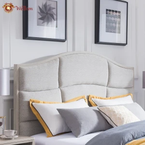 Welliton  OEM&ODM   Double Wooden Queen Size Luxury Bed Room Furniture  A802-1 Modren Solid Wood Beds