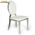 Import white leather stainless steel fancy wedding gold metal dining chairs from China