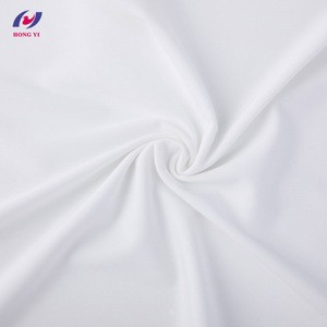 White polyester spandex 4 way stretch fabric