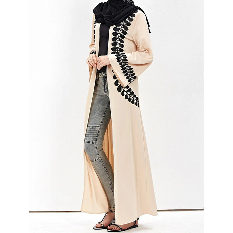 wholesale 2021 embroidered abaya muslim abaya dubai long sleeve open abayas for women islamic clothing