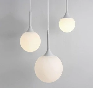 Wholesale 3 lamp milky white bottle shape chandelier outdoor nordic design pendant light for bedroom