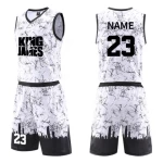 Wholesale Breathable Elite Customized Tackle Twill Full Set Basketball Team Uniforms For Men