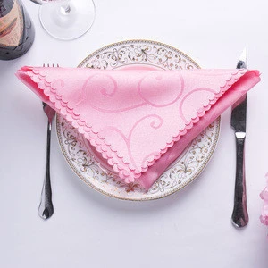 Wholesale cheap 100% cotton beautiful napkins for restaurant/hotel/airplane shape napkins