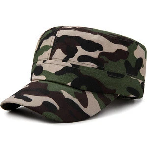 Wholesale Cheap Men Cotton Adjustable Flat Hiking Military Camo Camouflage Baseball Cap