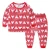 Import Wholesale Christmas family matching Pajamas autumn ruffle pants solid red pajamas 2 pieces set collar sleepwear with piping from China