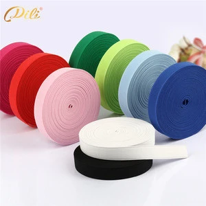 Wholesale Colorful 2.5cm Width Elastic Webbing Polyester Webbing High Quality Elastic band For Garment