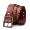 Wholesale Custom Fashion Genuine Leather Adjustable Buckle Belt