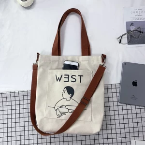 Wholesale Custom Logo Printed Reusable Eco Friendly Canvas Shopping Cotton Bag
