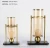 Wholesale decorative table top glass vase with metal stand