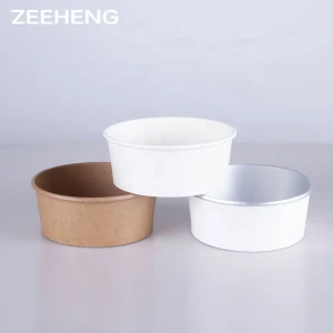 Wholesale eco friendly oil resistant rice bowl Kraft paper soup bowl, paper cup bowl