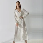 Wholesale fashion champagne lace bride wedding bathrobes
