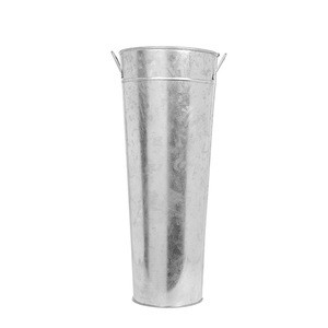 Wholesale galvanized tall metal flower vase for decoration