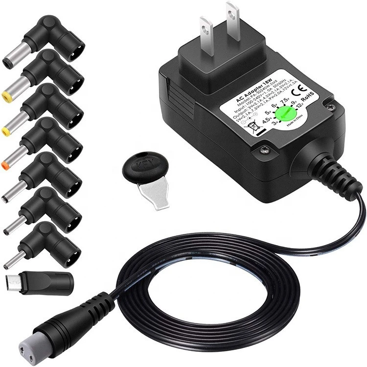 Wholesale High Efficiency Universal Power Adapter 3-12v 18w
