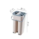 Wholesale Household Free Hand Washing Squeeze Mop Cleaning Floor Dustproof Multifunctional Bucket Microfiber Flat Mop