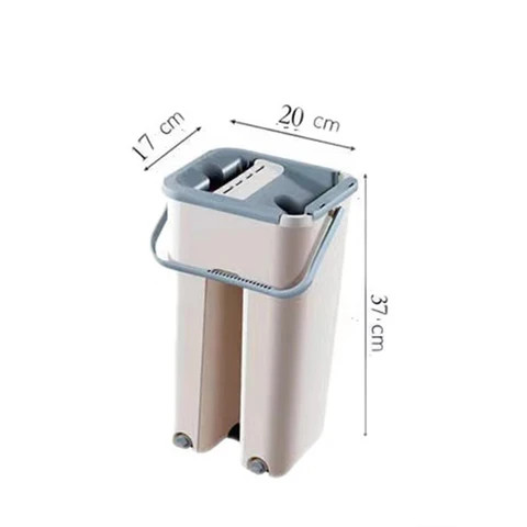 Wholesale Household Free Hand Washing Squeeze Mop Cleaning Floor Dustproof Multifunctional Bucket Microfiber Flat Mop