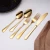 Import Wholesale Kitchen Restaurant Wedding Knife Spoon Fork Luxury Flatware Gift Bestek Stainless Steel Gold Cutlery Set With Box from China