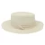 Import wholesale ladies boater visor hat flat top straw travel ultraviolet-proof beach hat round summer sun panama hat paper from China