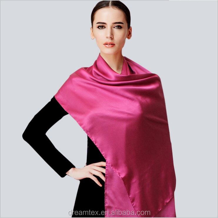 Wholesale lady plain scarf silk scarf silk winter scarf