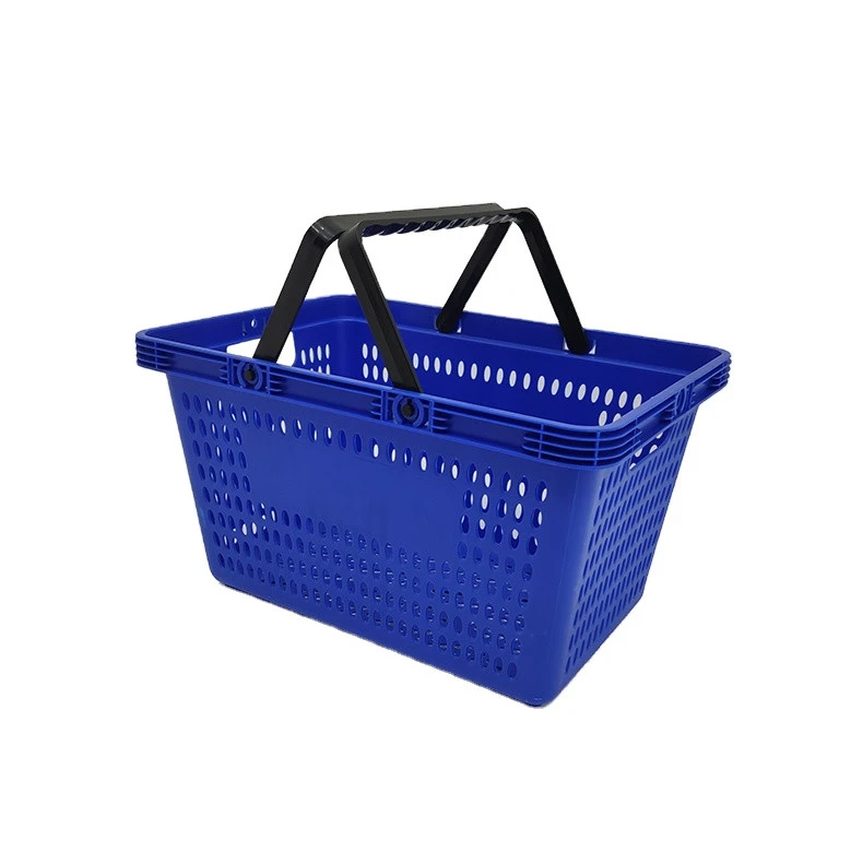 Wholesale large capacity plastic shopping hanging basket grocery supermarket and grocery basket