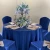 Import Wholesale Luxury navy blue gold Banquet Party Round  Table cloth from China
