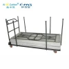 Wholesale Metal Transport Dolly Trolley with Wheels Rectangle Table Trolley