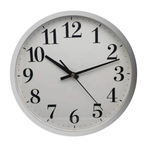 Wholesale Modern Decorative Round Shape Living Room Silent Quartz Analog 10 inch Metal Wall Clock