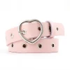 Wholesale New Age Products Hot Sale Heart Shaped Clasp Grommet PU Leather Lady Belt