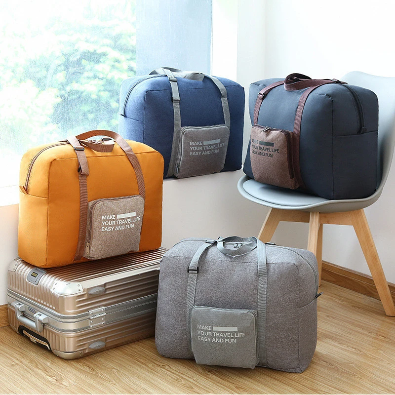 Wholesale nylon suitcase luggage foldable travelling bag