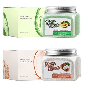 Wholesale OEM Bulk Organic Natural Shea Butter Skin Whitening Dead Sea Salt Lightening Exfoliating Fruit Body Scrub