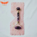 Wholesale skin care tool rose quartz facial massager jade roller and eye mask