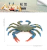 Wholesale Solid PVC Simulation Model 3 Crabs Figures Model Sea Creature Animal Figurines Toys