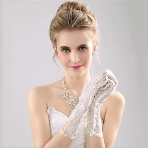 Wholesale Wedding New fashion Bridal Ivory Wedding Gloves for Sale