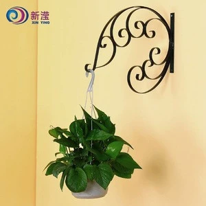 Wholesale Wrought Iron Wall Mounted Hanging Baskets For Flowers