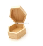 Wholesales handmade unfinished wood craft pine hexagon wooden box
