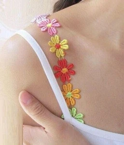 WIIPU Wholesale Bra Straps Decorative Shoulder Flower Replacement Underwear Intimate Accessories