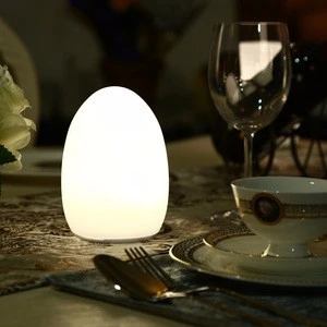 Wireless Decorative Rechargeable Cordless Restaurant Table Lamp Egg Shape Lamp