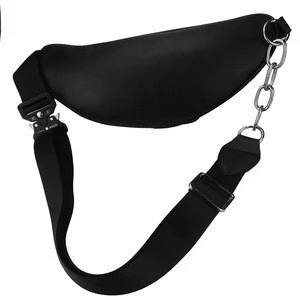 With 4-Zipper Pockets Fashion Leather Travel Pocket Adjustable Belt chain waist bag
