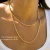 Import Women 14k Gold Plated Link Chain Paperclip Necklaces Box Chain Venetian Necklaces Layering Necklaces from China