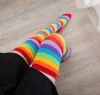Women Fashion Colourful Striped Over Knee Socks  Winter High Tights Compression Body Stockings