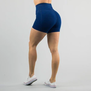 Women Running Shorts for Fitness Workout Gym Yoga Sport Shorts Grey Sports Short Pants Elastic Bottoms Spandex Nylon Polyester