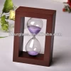 Wood hourglass purple sand