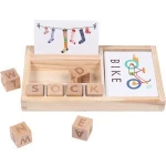 Wood Spelling Words Game Kids Early Educational Toys for Children Learning Wooden Toys Montessori Education Toy